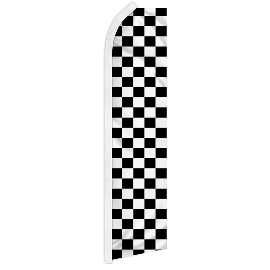Checkered Color Variations Swooper Flutter Advertising Auto Racing Banner Flags