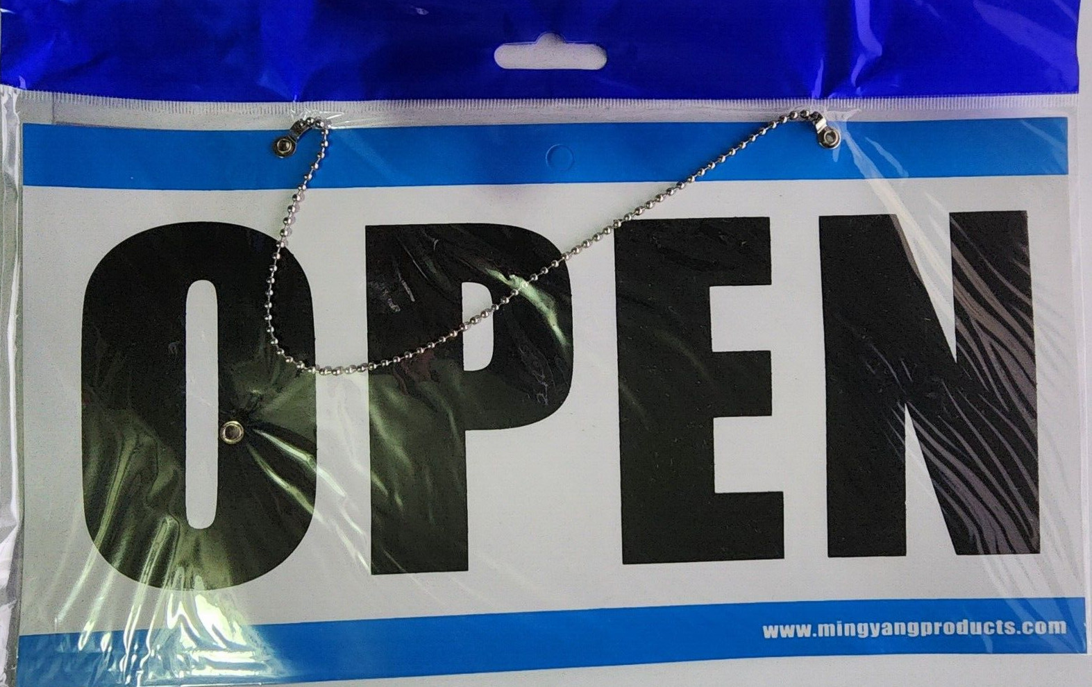 Open and Closed Sign, Plastic, with Hanging Chain, Dual Sides with “Will Return”