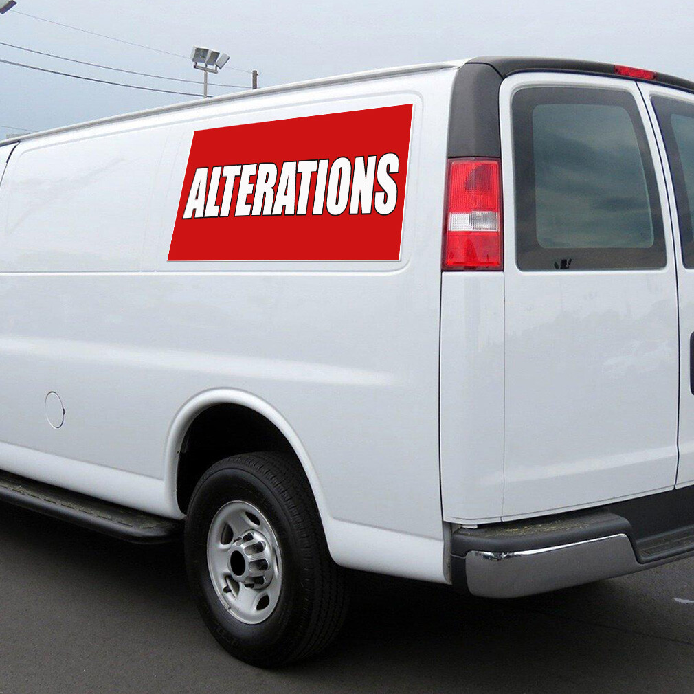 Car Magnet Set of 2 Alterations Promotion Business Industrial Sign