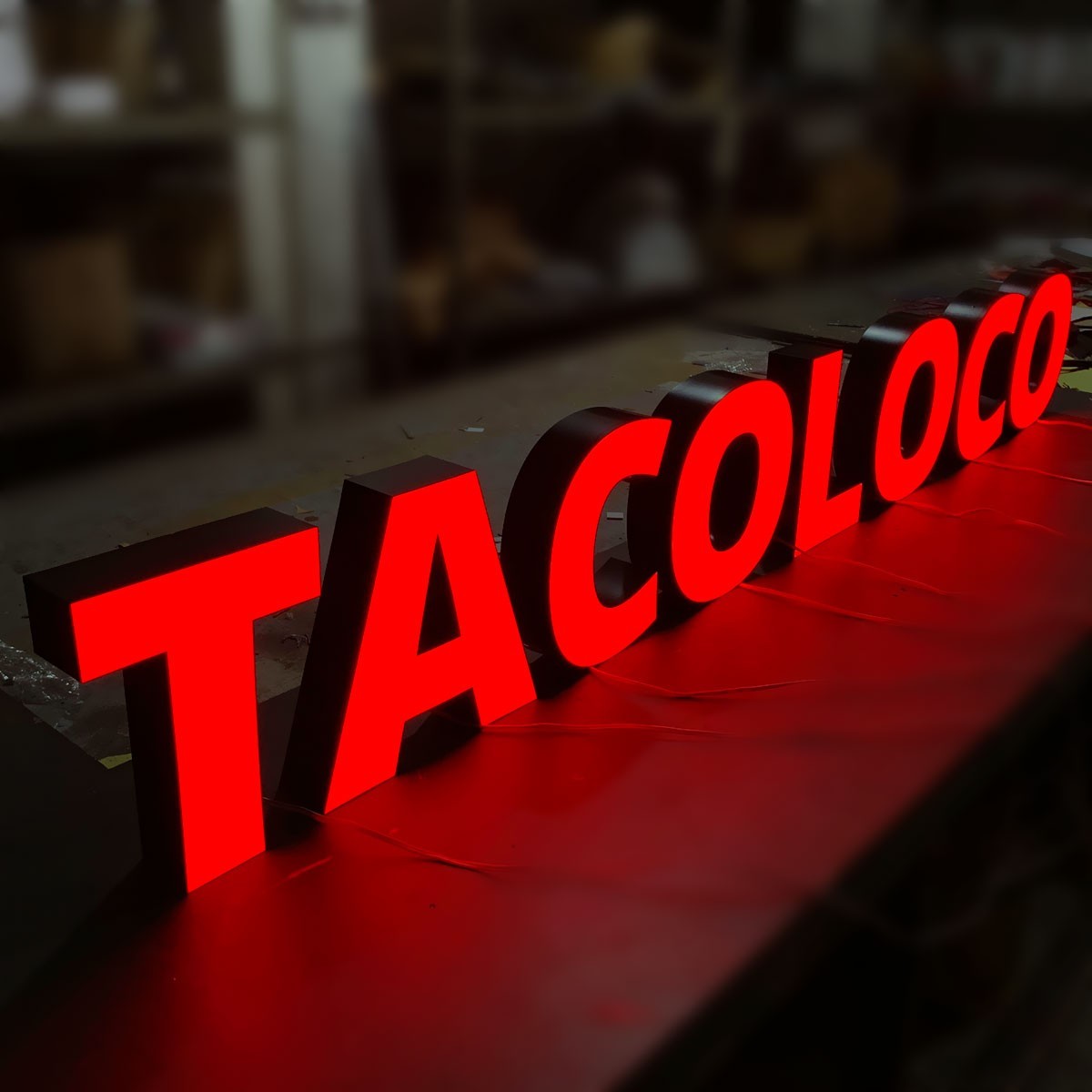 Custom shop business signs led outdoor light illuminated sign letters 3D logo