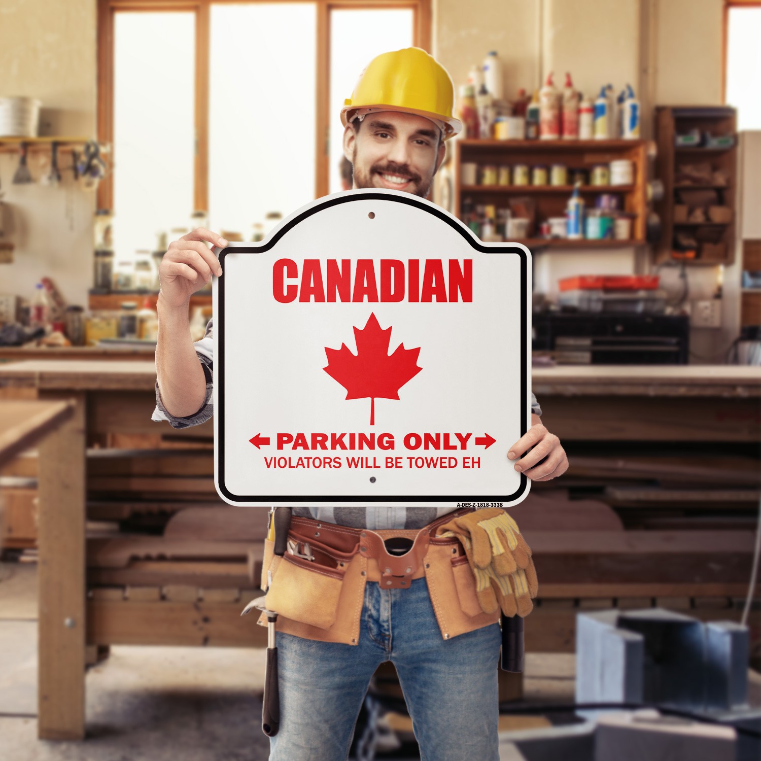 Canadian 18&Prime; X 18&Prime; Heavy-Gauge Aluminum Architectural Sign