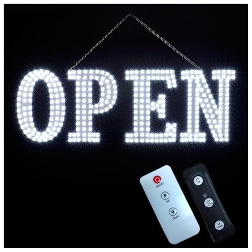 Extra Large 40&Prime;x14&Prime; LED Open Sign with Remote, 10 Brightness Levels, High Visibi