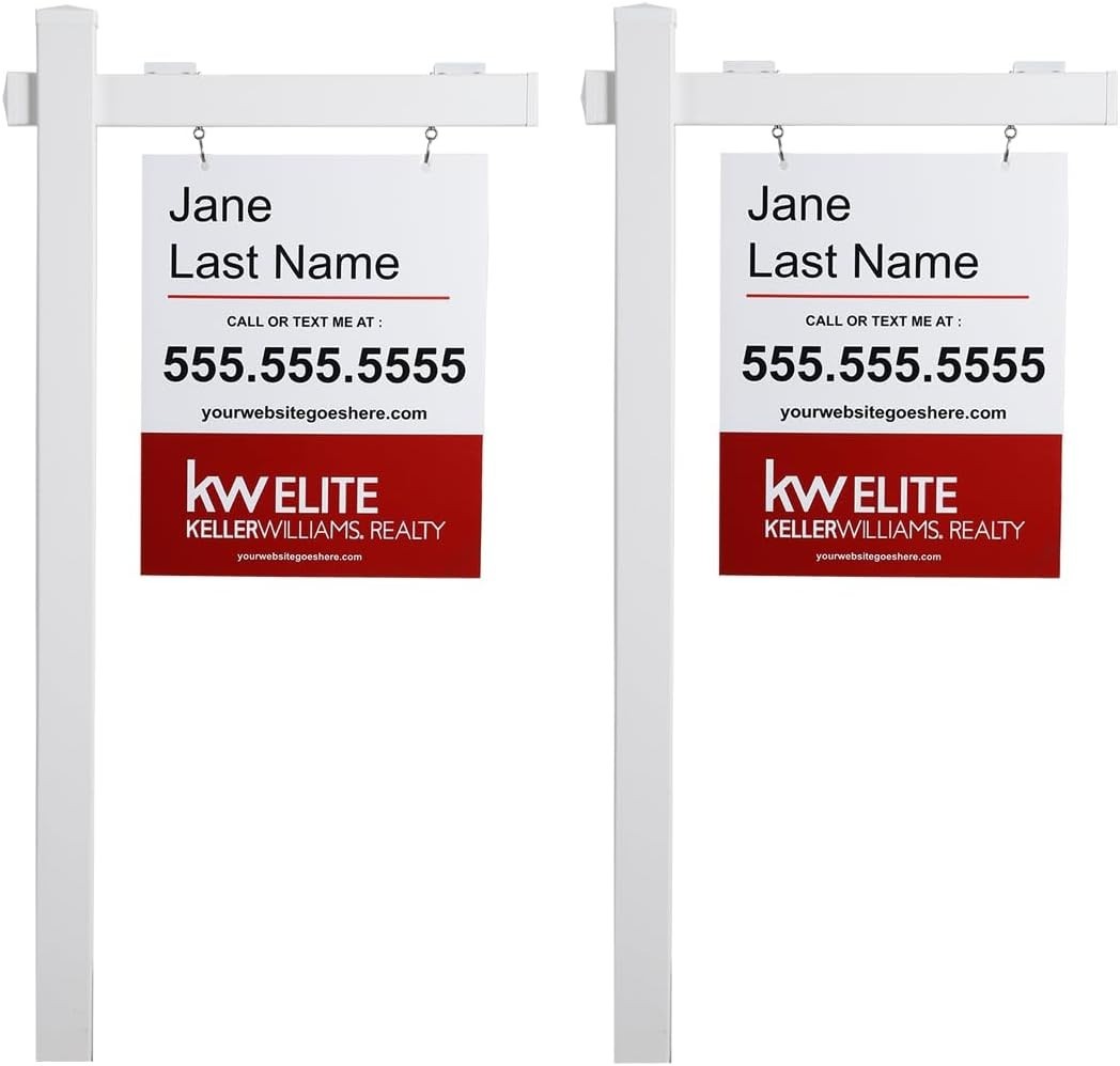 Vinyl Real Estate Sign Post Kit – 6ft. – 2 Pack