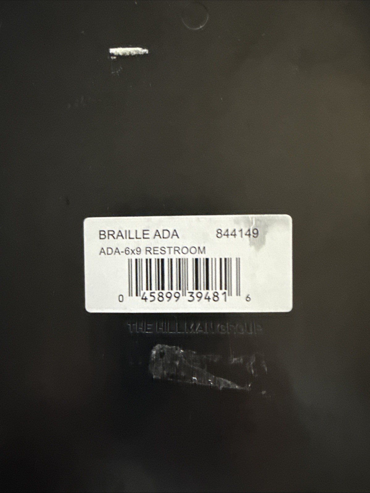 NEW 6 X 9 INCH RESTROOM SIGN WITH BRAILLE HILLMAN 844149