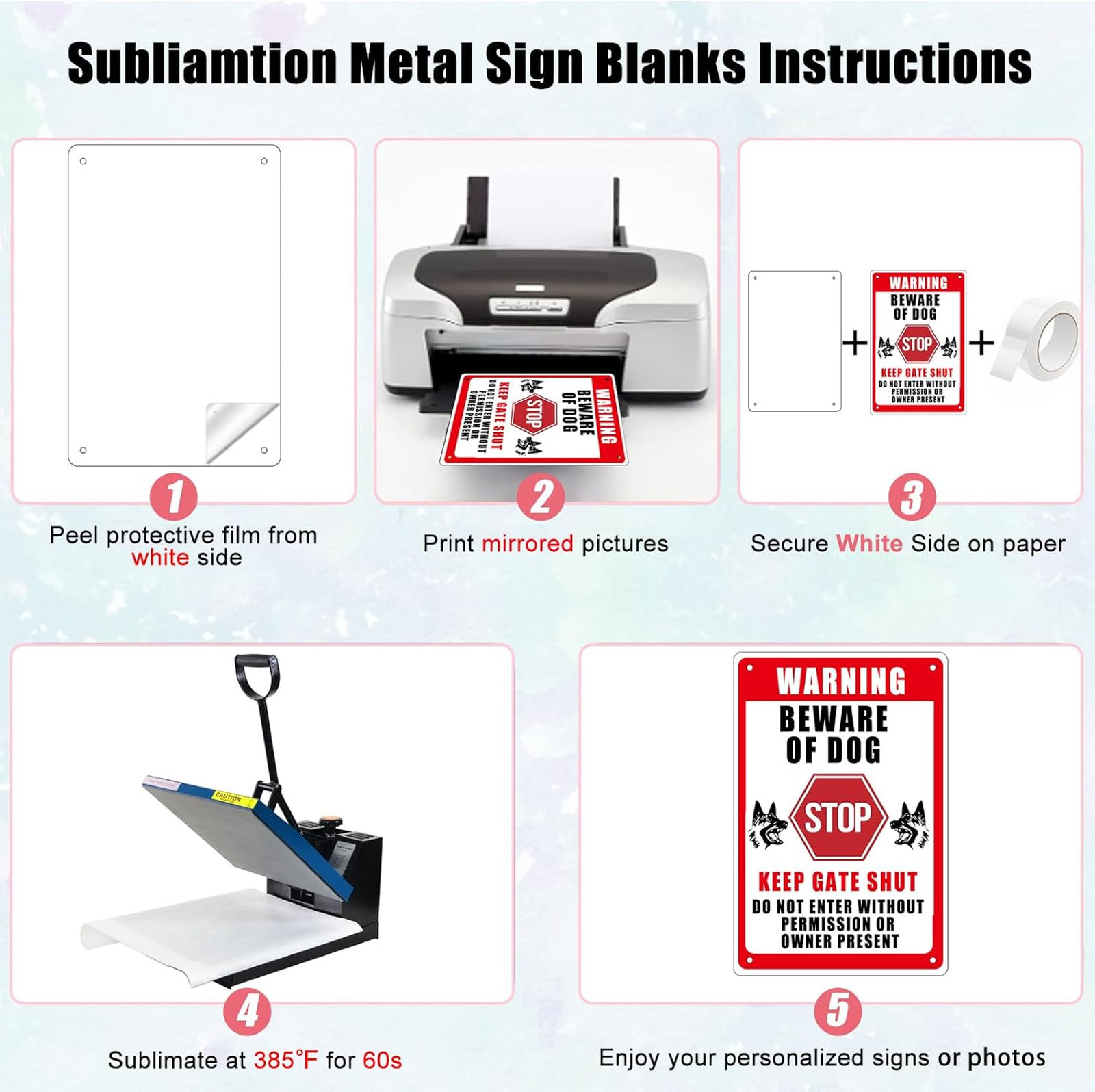 10 Pcs Sublimation Metal Sign Blanks 11×14 Inch, Aluminum Sublimation Yard Sign