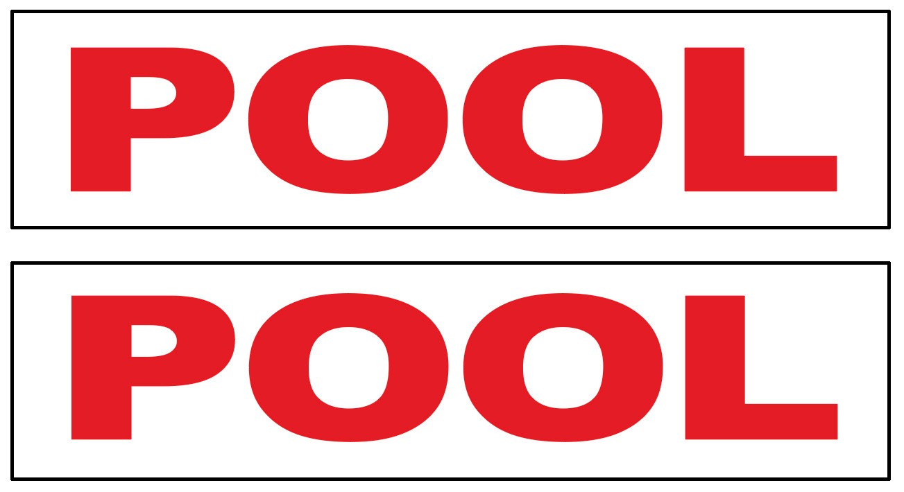 2 Pack 6×24 Inch POOL Real Estate Rider Corrugated Plastic Sign wrb