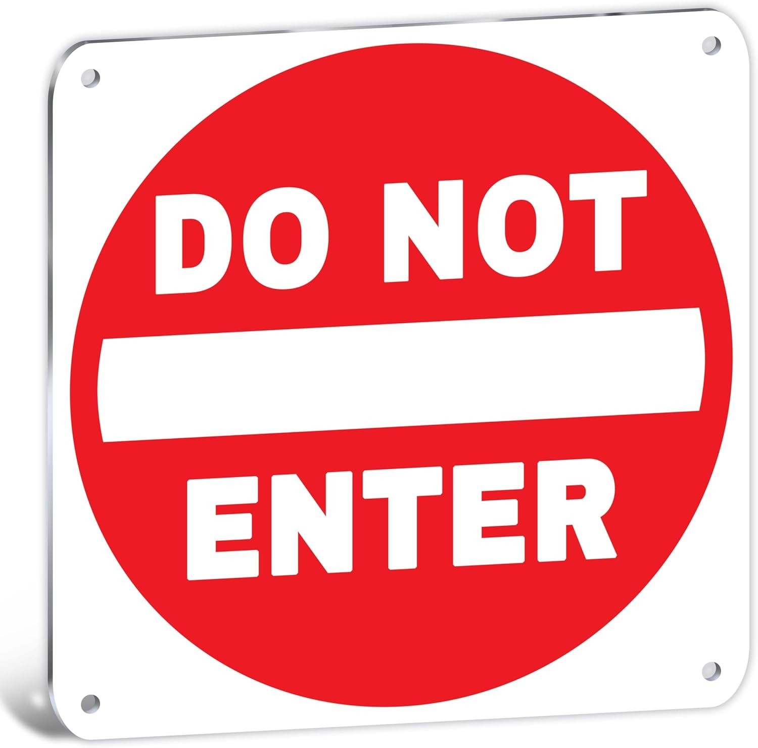 Do Not Enter Sign 12×12 Inch, Reflective Aluminum No Entry Sign Outdoor, UV P…