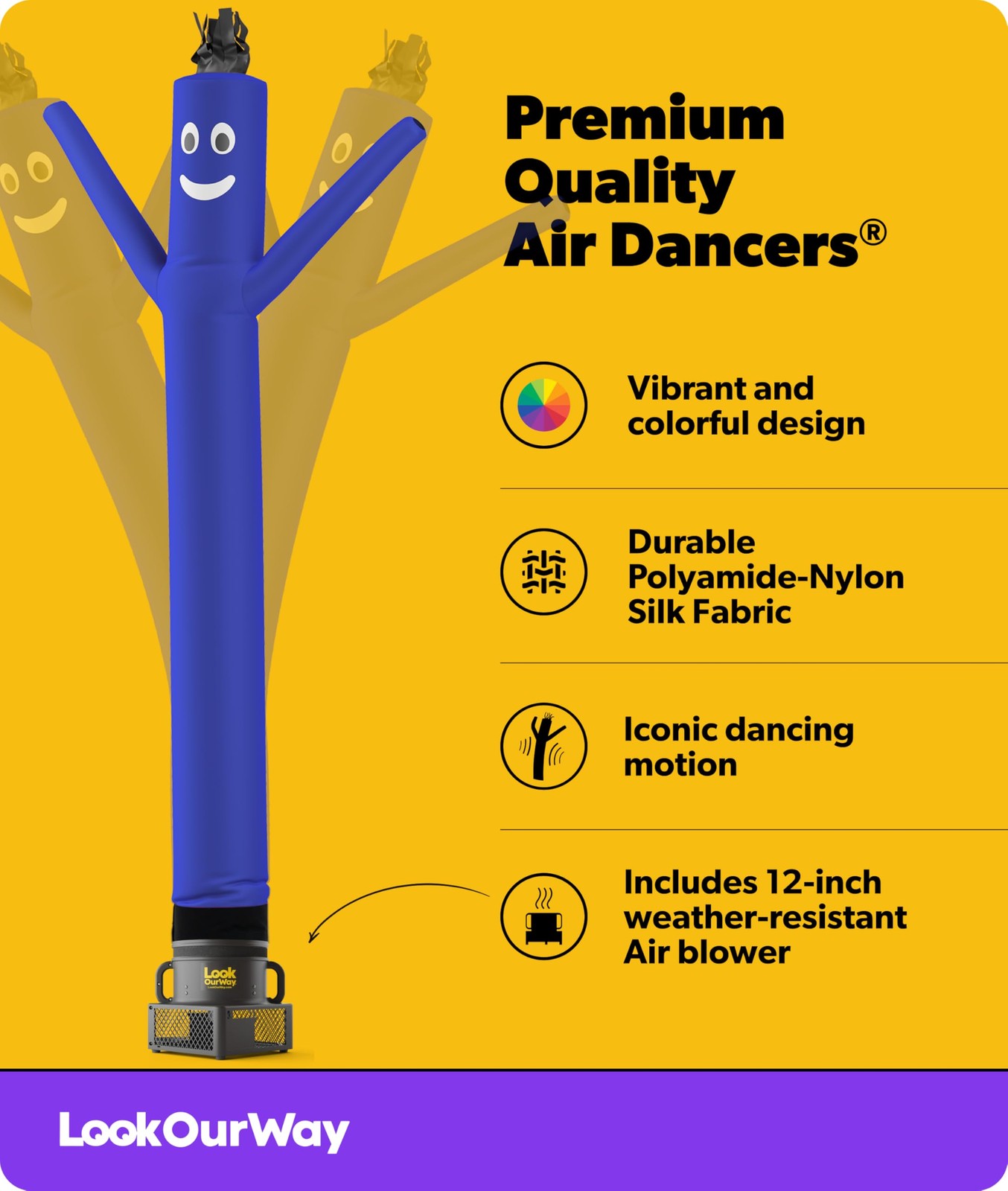 LookOurWay Air Dancers Inflatable Tube Man 10ft Blue