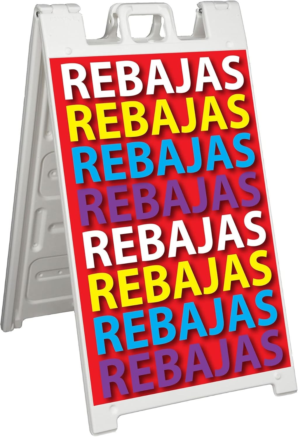 Plasticade Signicade Deluxe A Frame Sidewalk Curb Sign Portable Folding Double S