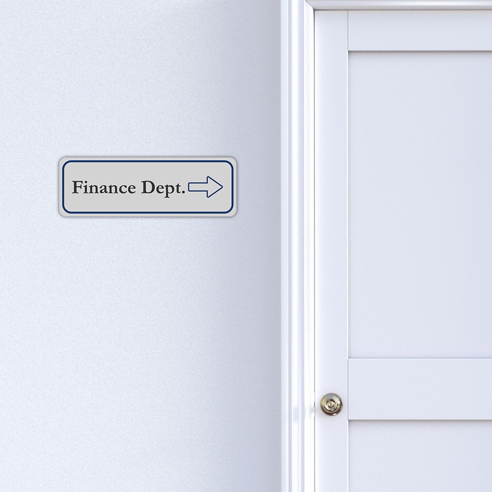Standard Plus Finance Dept. (Right Arrow) Wall or Door Sign