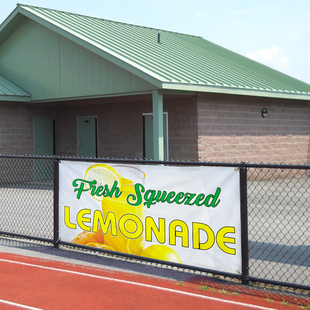 Vinyl Banner Multiple Sizes Fresh Squeezed Lemonade F Food & Beverage Outdoor
