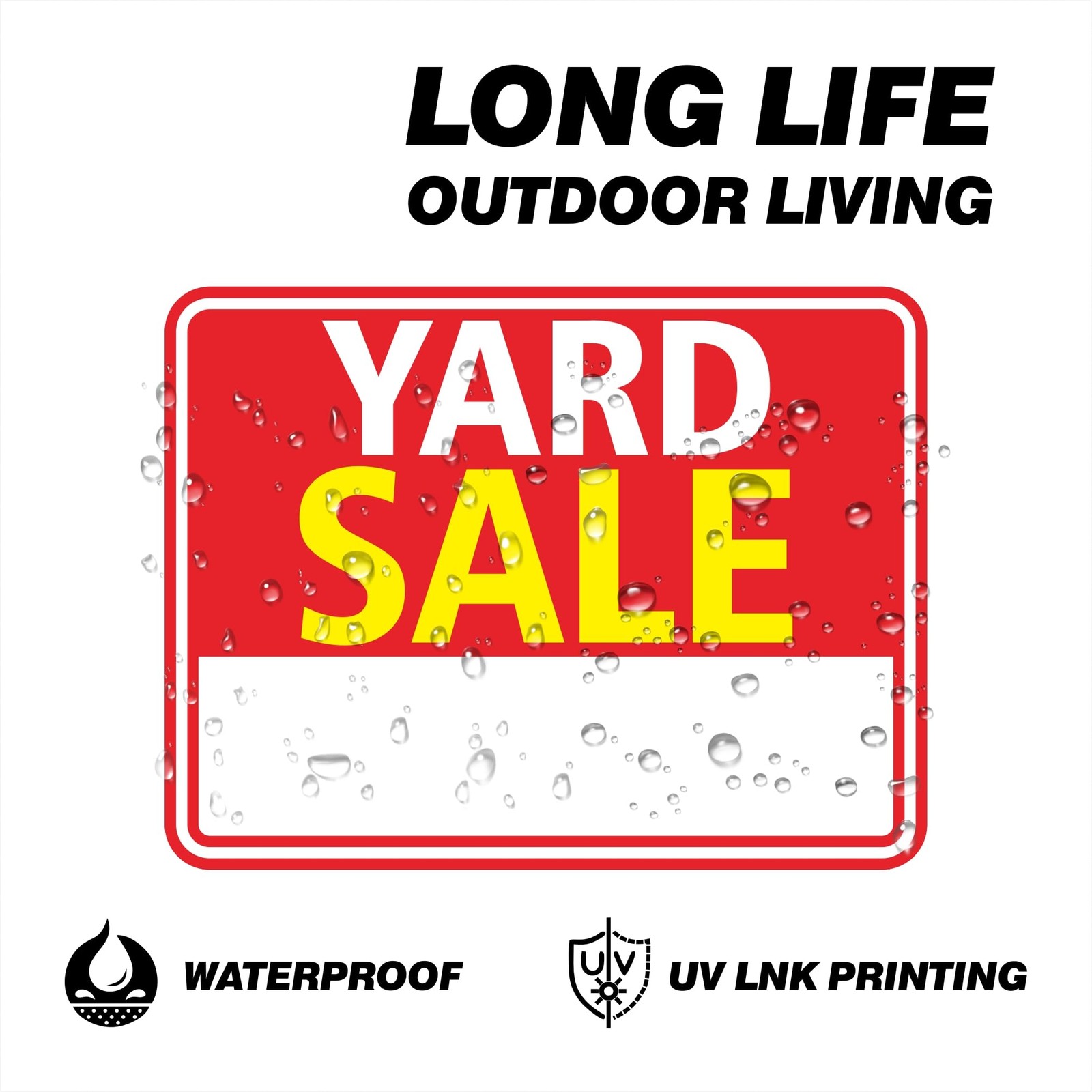 Yard Sale Signs 3 Pack 17&Prime;x13&Prime; Double Sided Yard Sale Signs with Metal Stakes W
