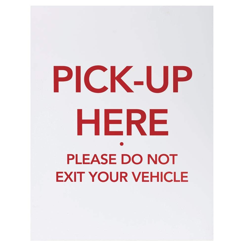HUBERT® Pick Up Here Sign – 22&Prime;W x 28&Prime;H
