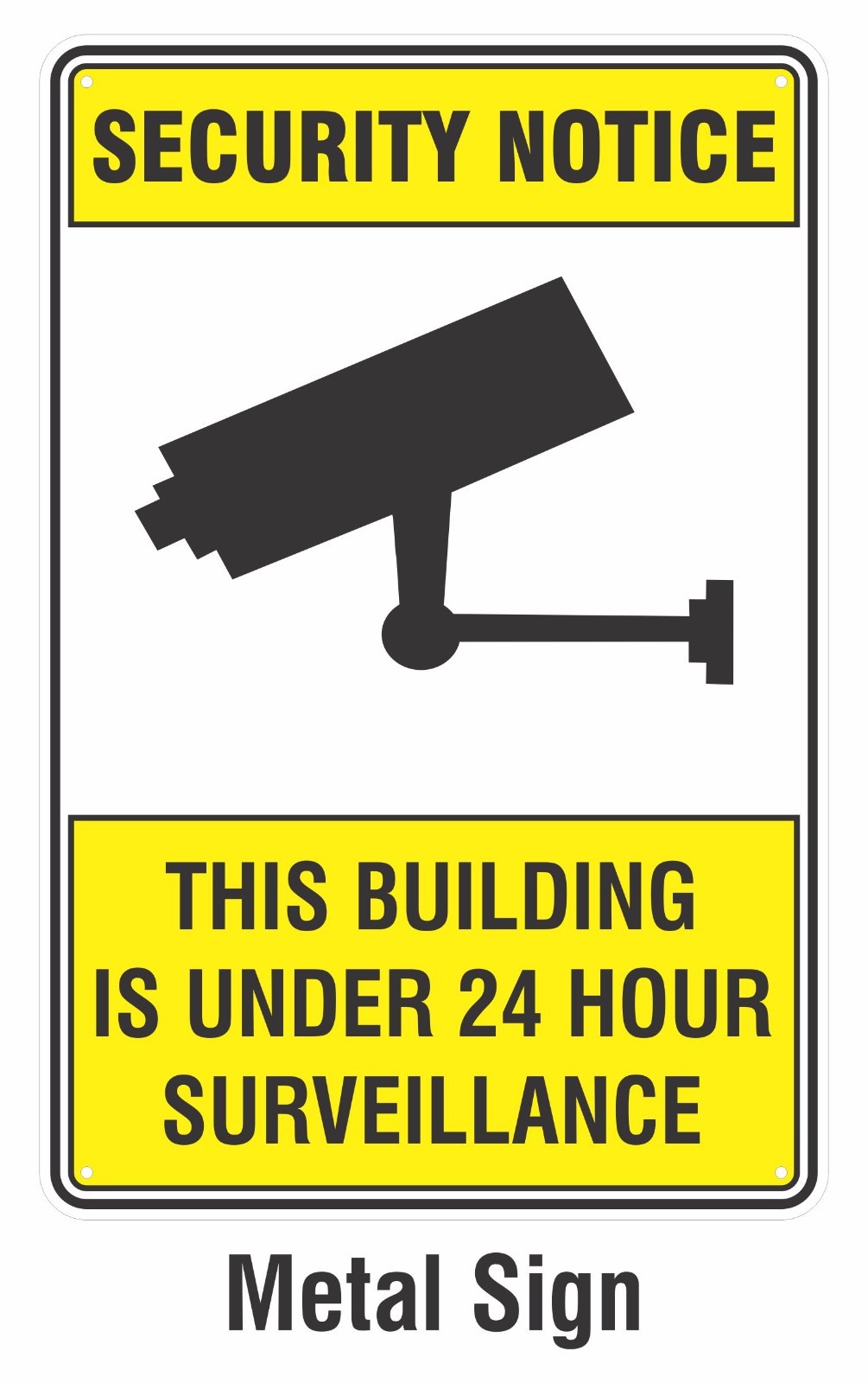 Security Notice CCTV 24 Hour Surveillance Camera METAL Sign 200mmx300mm