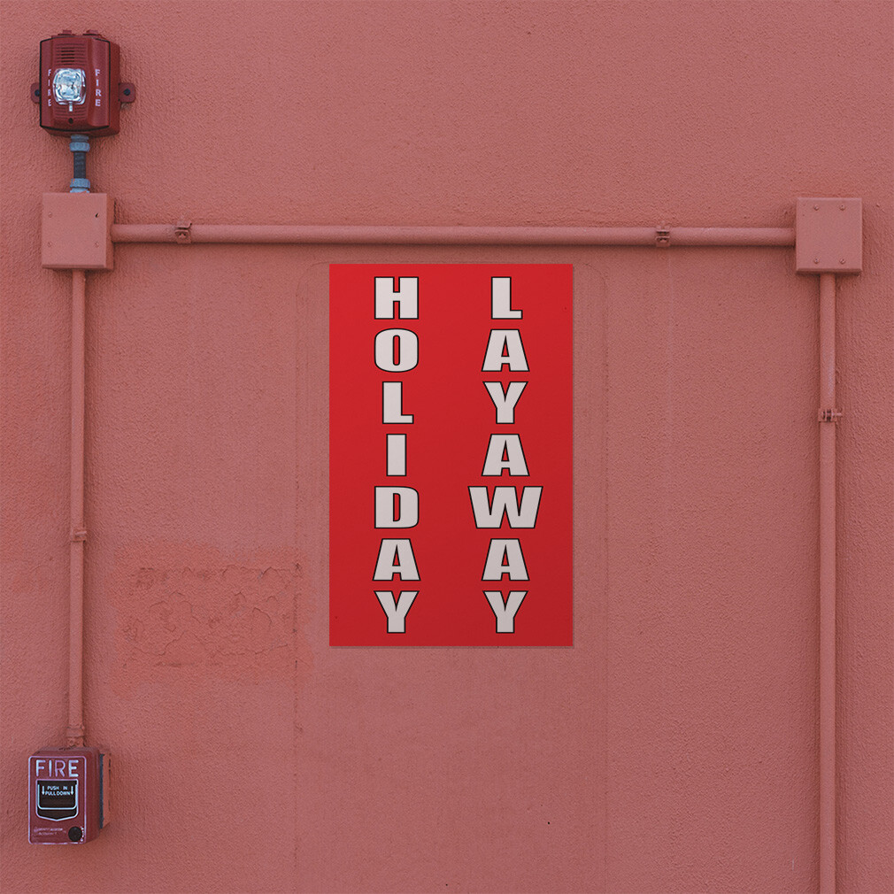 Door Decals Vertical Vinyl Stickers Multiple Sizes Holiday Layaway Vinyl