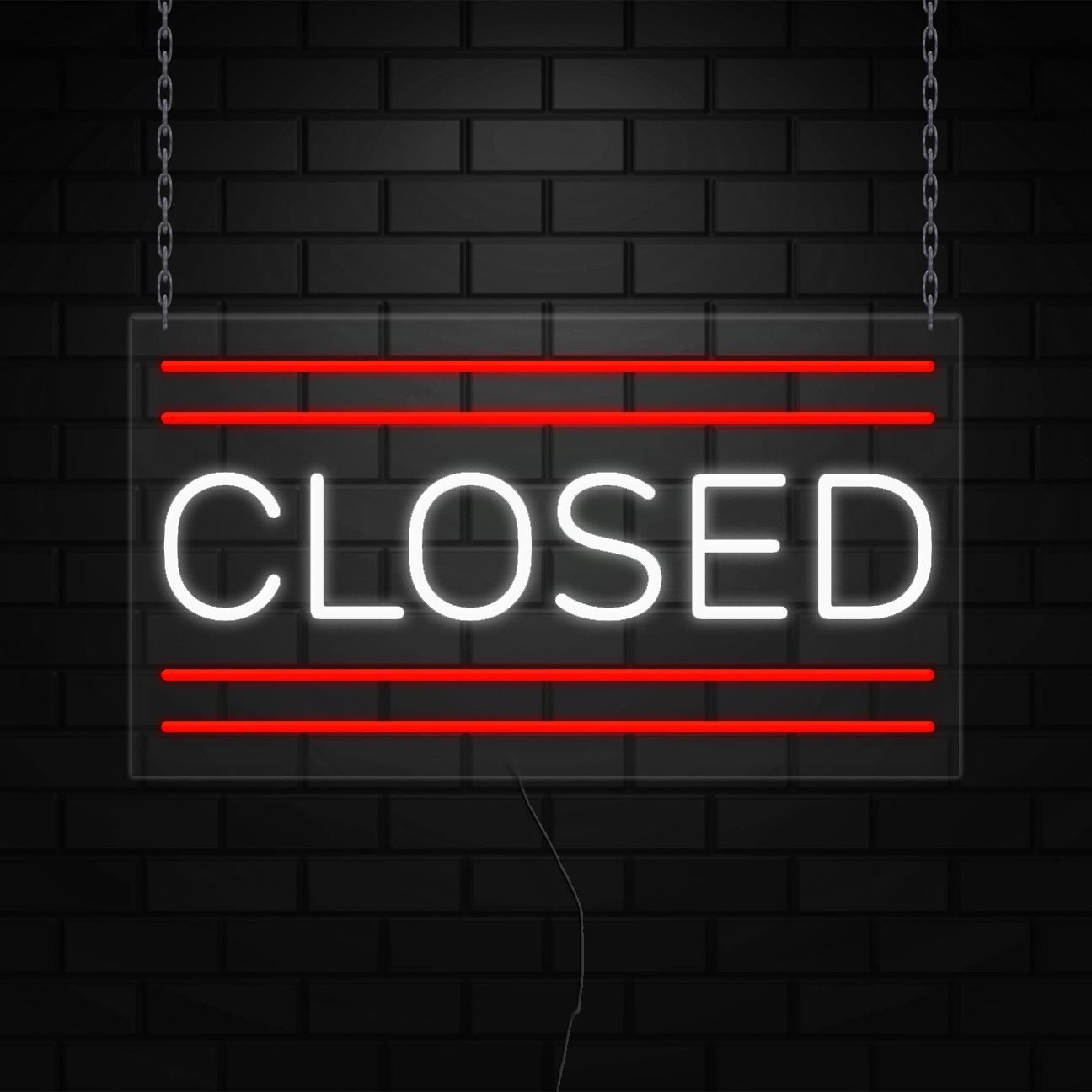 Closed Sign for Business Displays | LED Flex Neon | 37&Prime;W x 20&Prime;H x 1&Prime;D