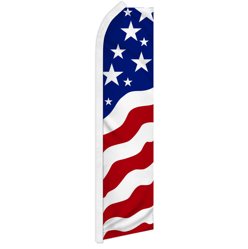 New Glory USA Advertising Swooper Feather Flutter Flag Patriotic American