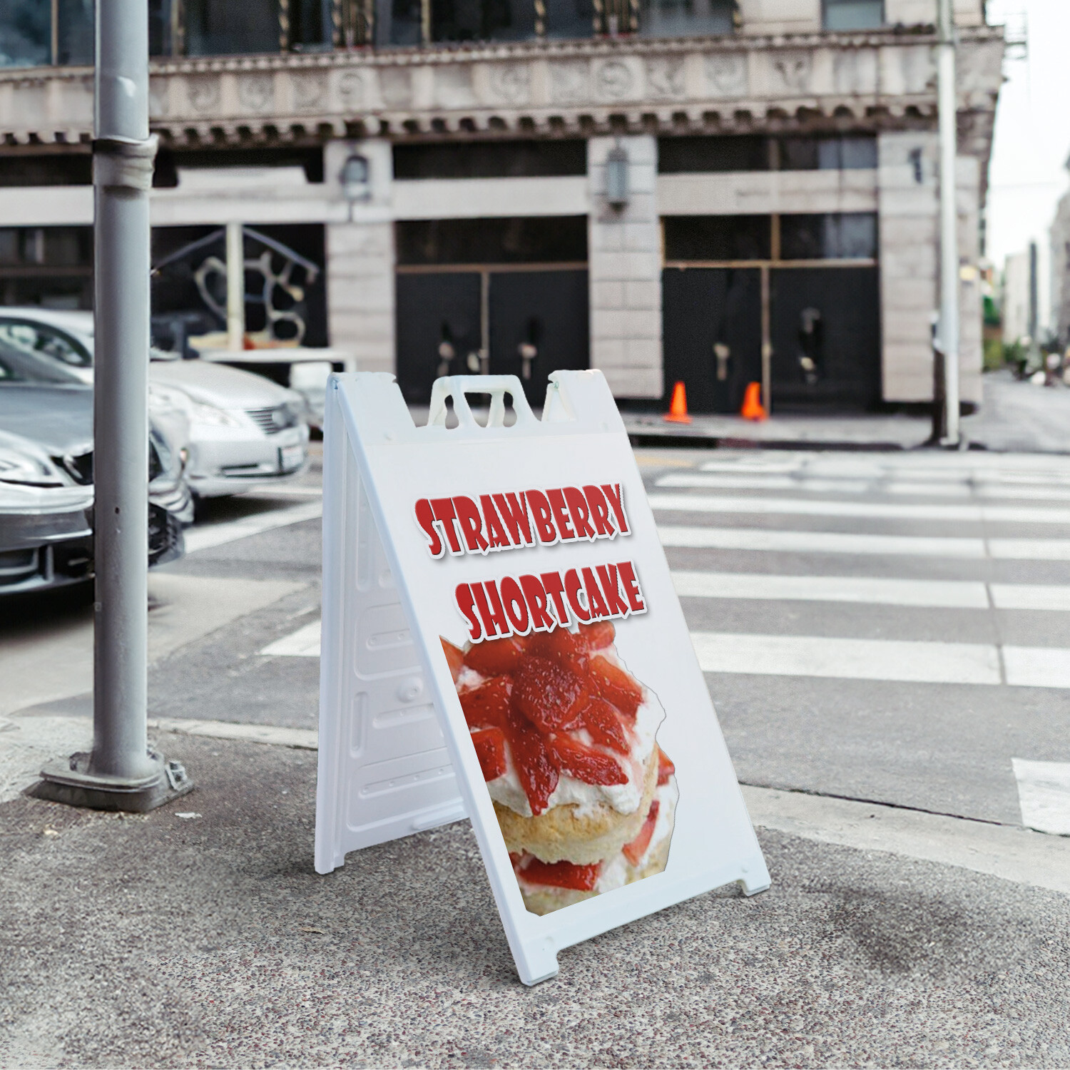 A-frame Sidewalk Strawberry Shortcake 24&Prime; x 36&Prime; Double Sided A-Frame Sidewalk Si