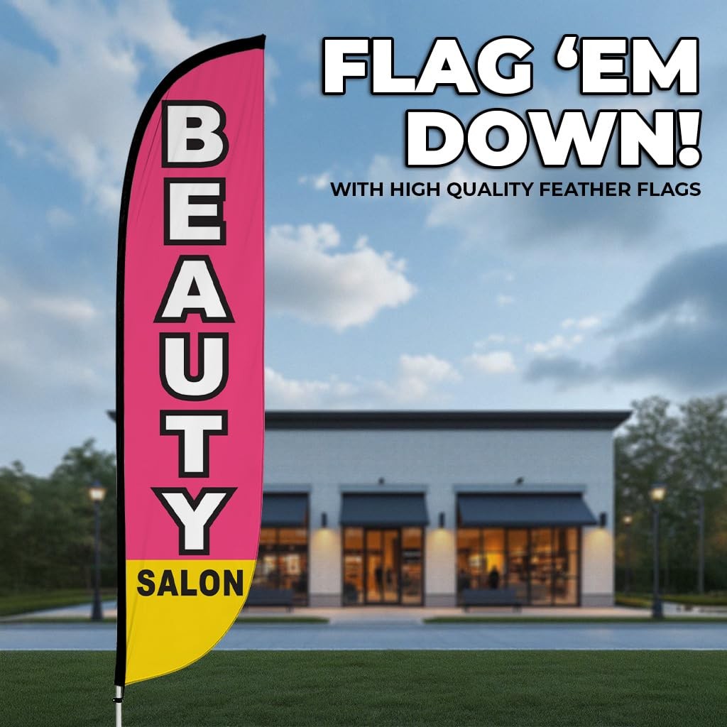 Lookourway Feather Flag Pole Kit – 12 Feet Tall Advertising Flag Banner