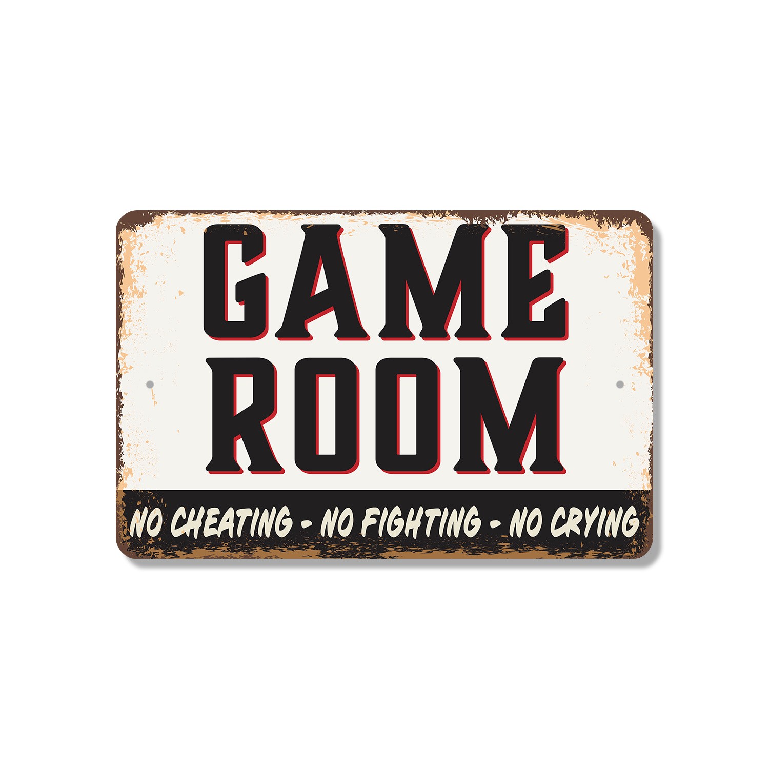 Game Room Street Sign Press Start Have Fun Durable Perfect for Dens Basements