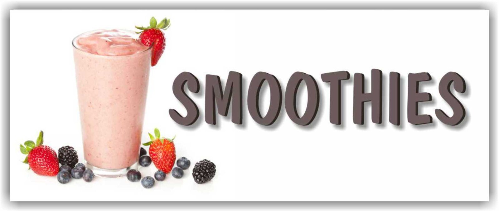 SMOOTHIES Advertising Banner Vinyl Sign health food fresh fruits tea bar drink