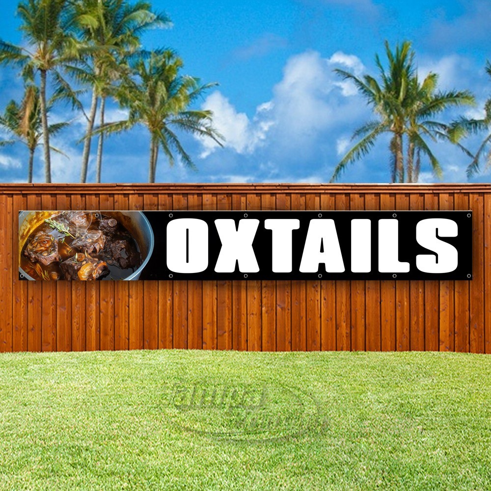 OXTAILS Advertising Food Restaurant Snack Vinyl Banner Flag Sign USA XL01779