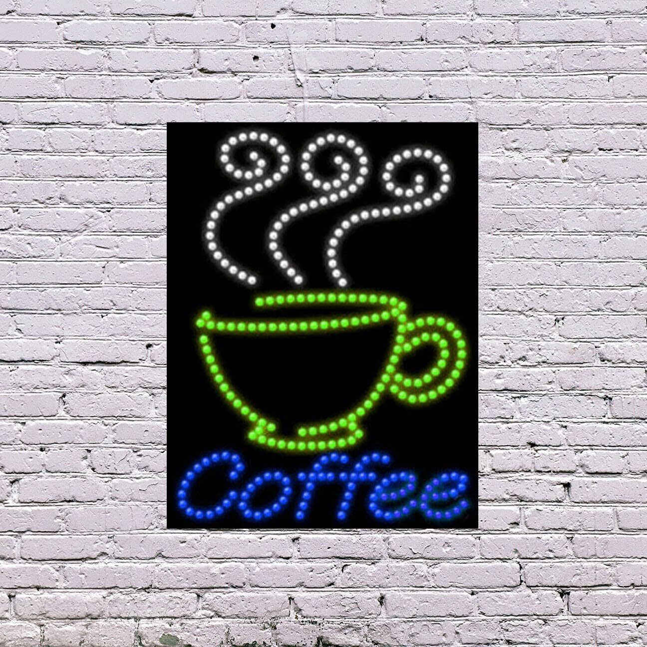 LED Coffee Sign | Light Up Sign | 26&Prime;H x 20&Prime;W x 2&Prime;D