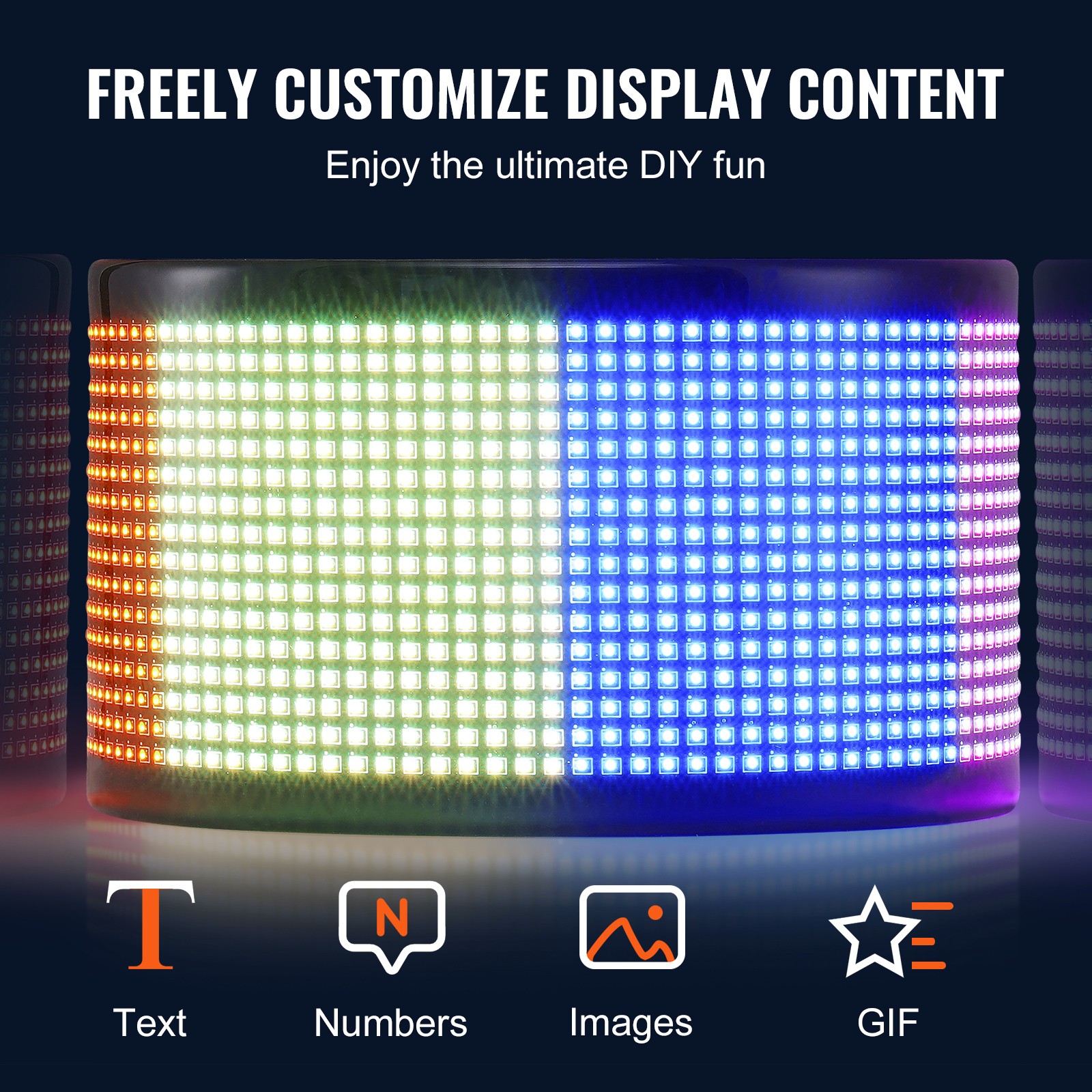 VEVOR 32.9&Prime;x8&Prime; Programmable LED Sign Scrolling Display Board P5 Full Color
