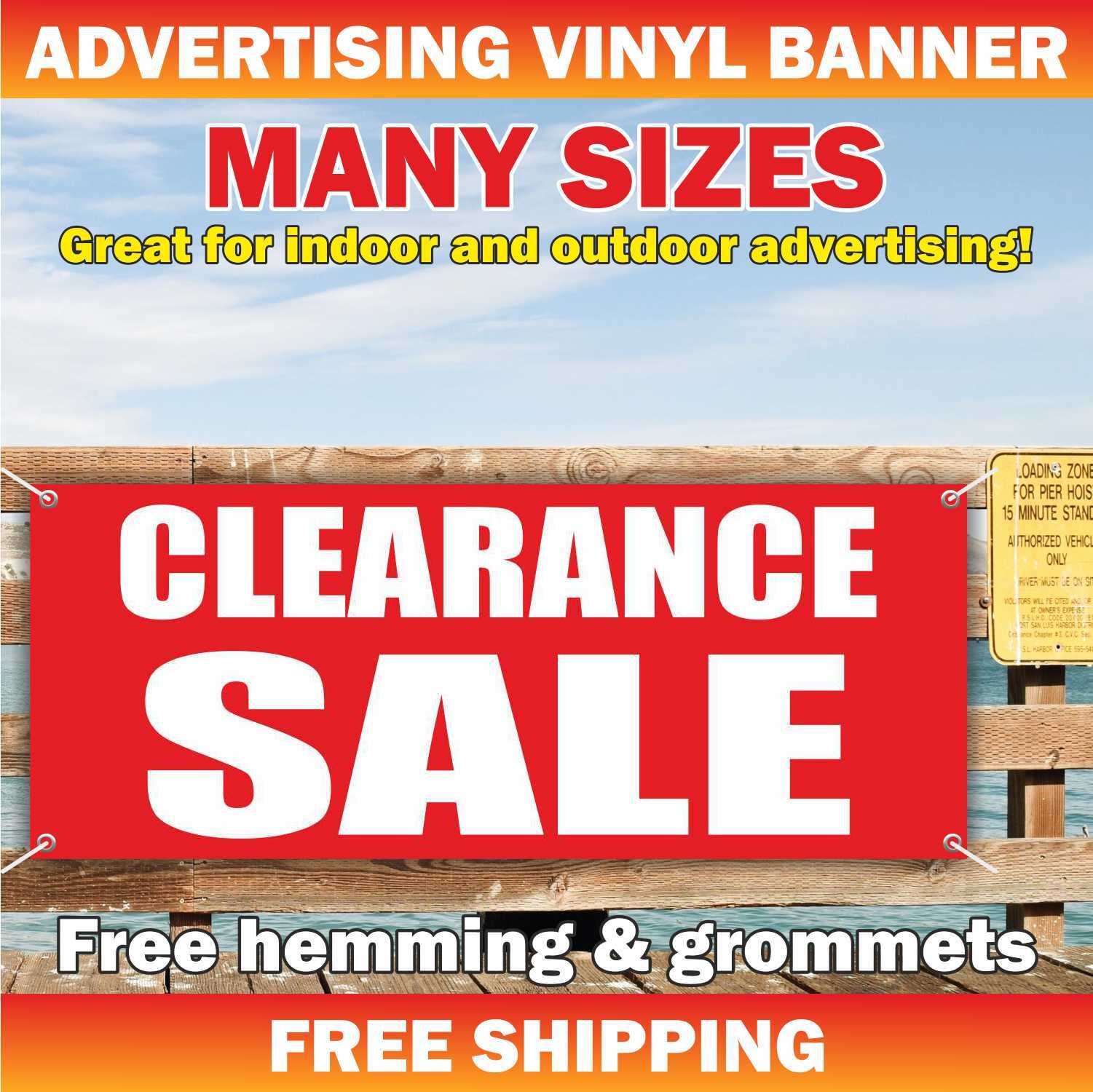 CLEARANCE SALE Advertising Banner Vinyl Mesh Sign discount retail 30 40 50 % off