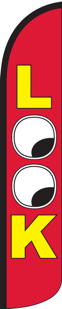 LOOK 15&prime; Tall Windless Swooper Feather Banner Flag & Pole Kit