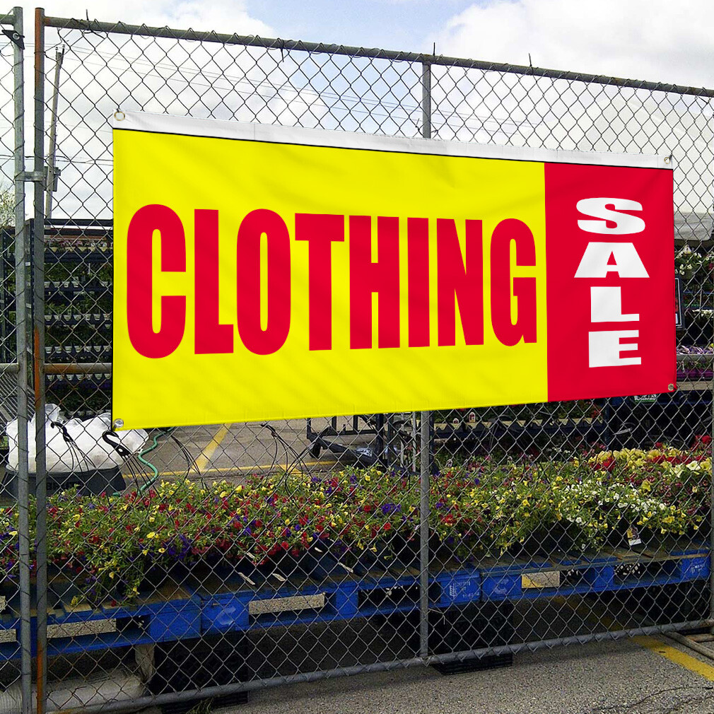 Vinyl Banner Multiple Sizes Clothing Sale Promotion Business Business Outdoor