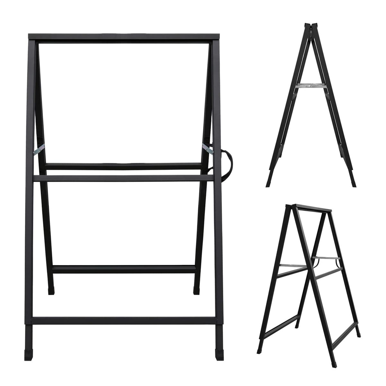 Heavy Duty Slide-in Folding Sandwich Board A-Frame Sidewalk Sign 24×36 Inch B…