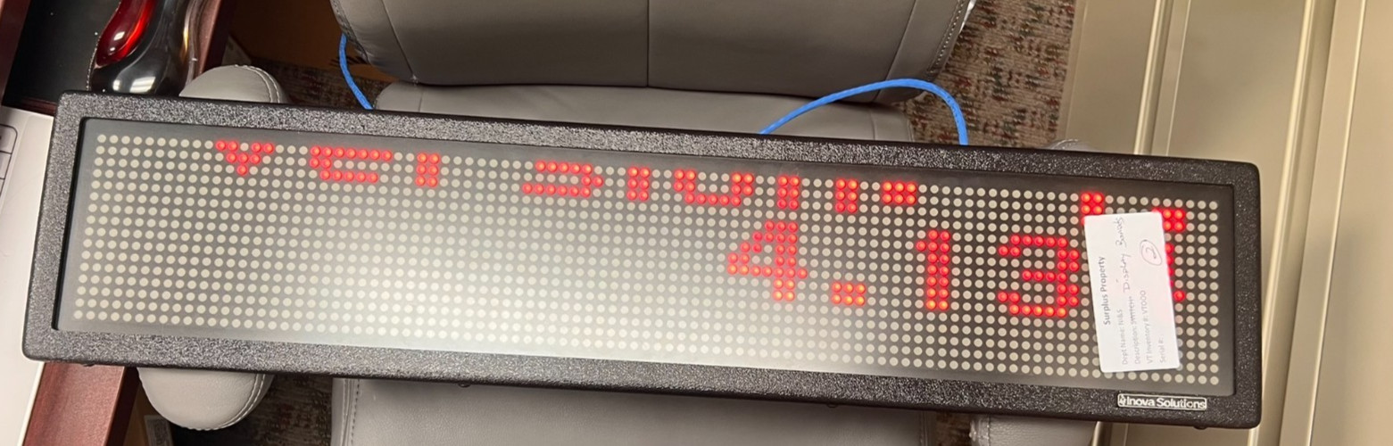 Inova Solutions OAX2-CS LED Message Display Sign PoE Ethernet Tested
