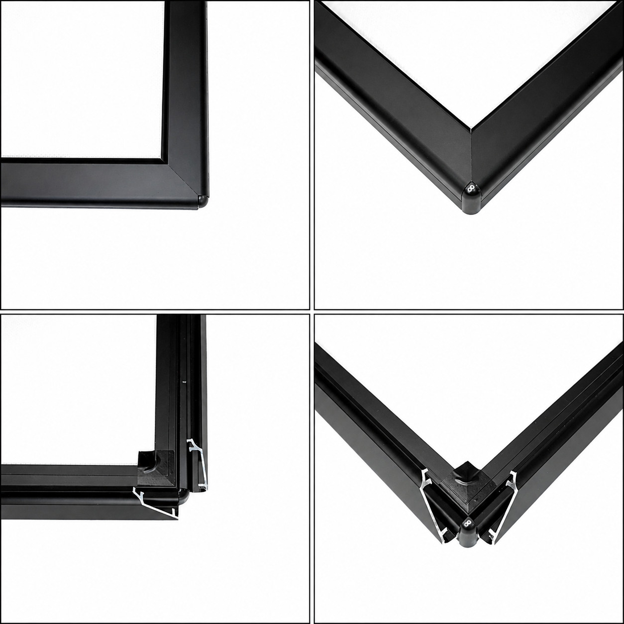 LED Illuminated Photo Frame, Black or Silver, Gallery Wall Display