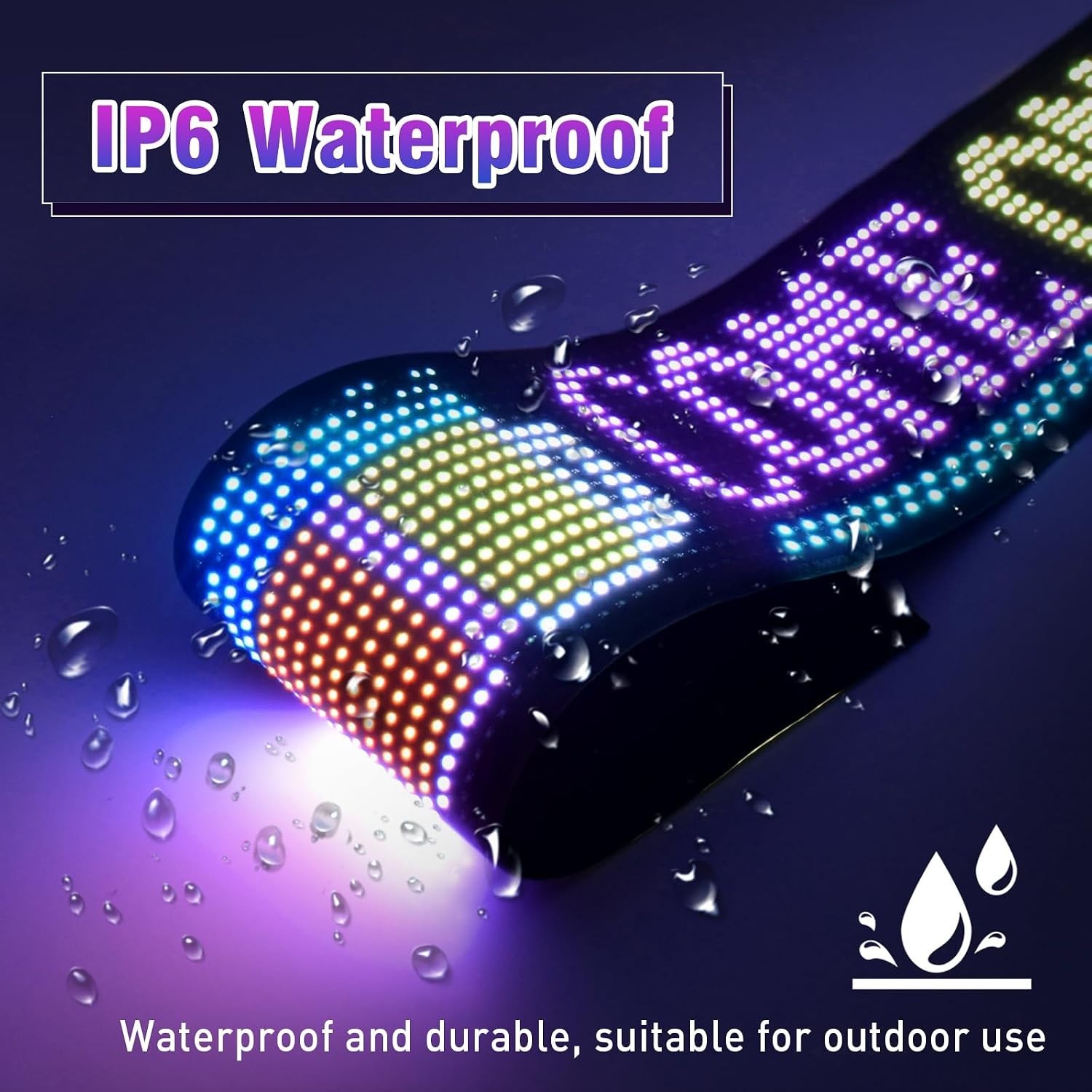 Programmable LED Car Sign Bluetooth Control Waterproof 23×5 Inchs Custom Text…