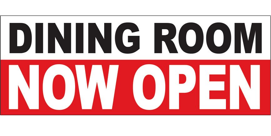 2×8 ft Inch DINING ROOM NOW OPEN Vinyl Banner Sign – wrb