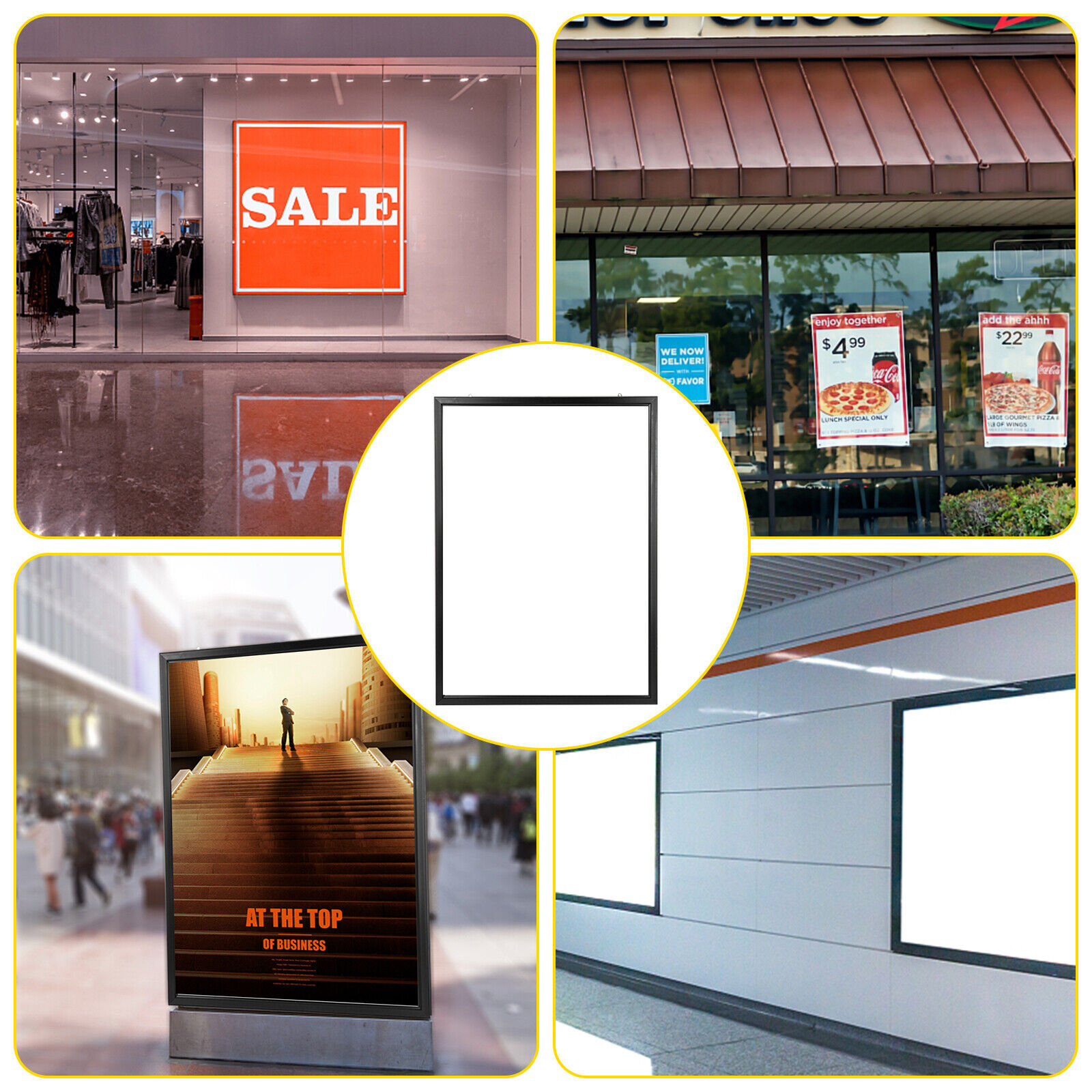 LED Light Box Movie Poster Display 24&Prime;x36&Prime; Advertising Frame Store Wall Mount US