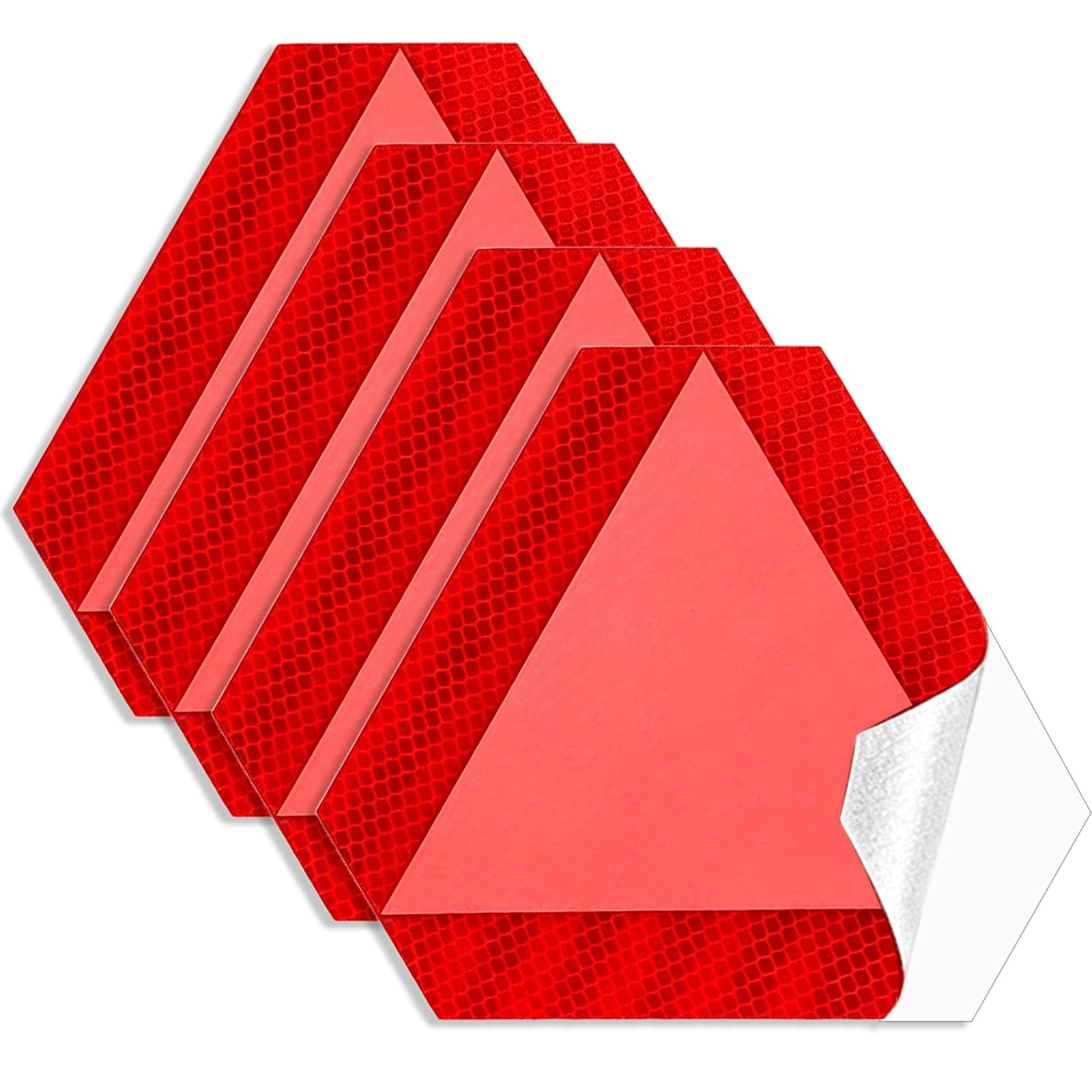 BFXM 4 Pcs Reflective Slow Moving Vehicle Triangle Stickers