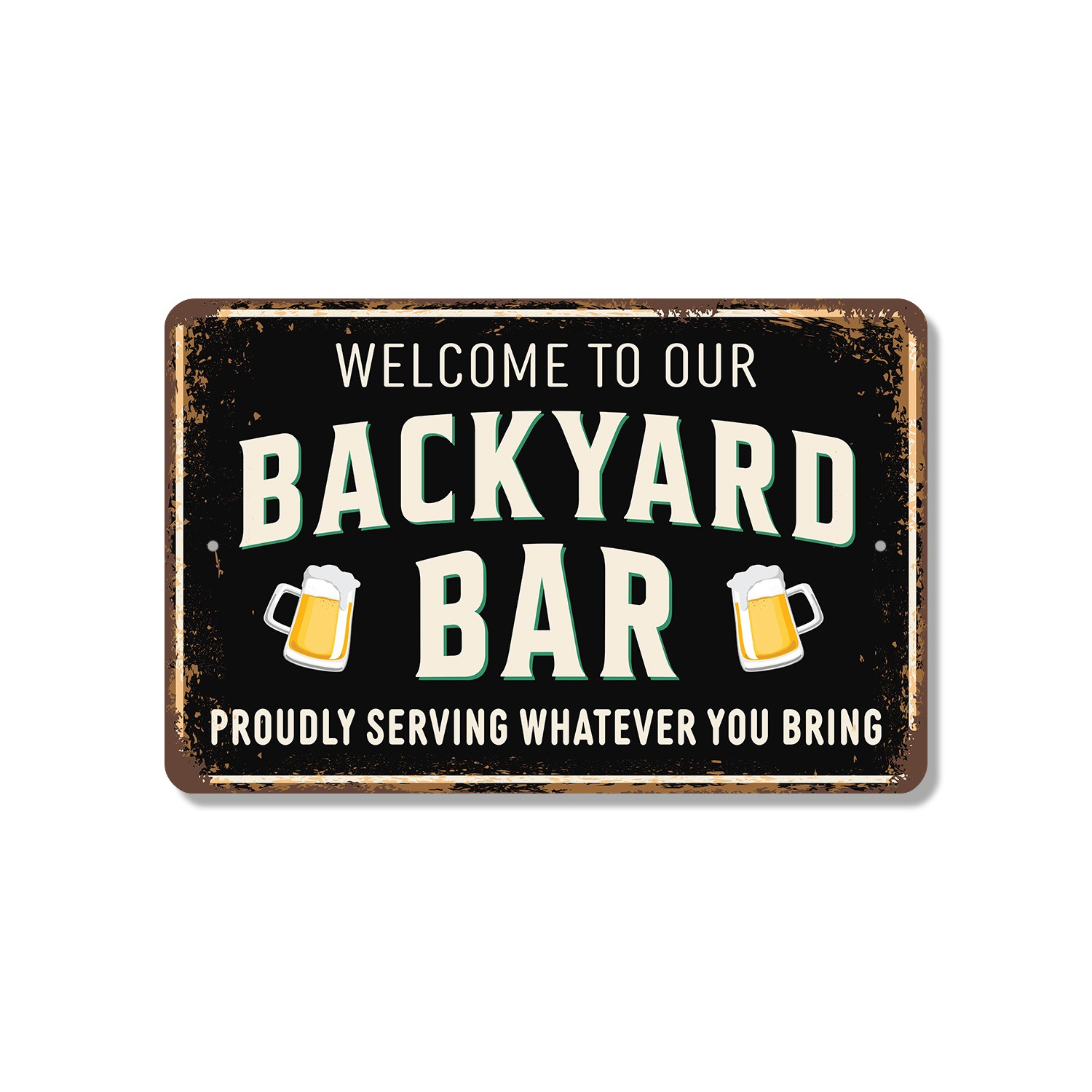 Backyard Bar Sign Good Friends Cold Drinks Durable Perfect for Patios Decks