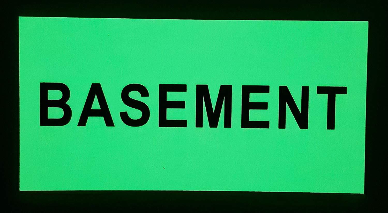 BASEMENT HEAVY DUTY / GLOW IN THE DARK « BASEMENT » SIGN HEAVY DUTY ..-REF24-1027