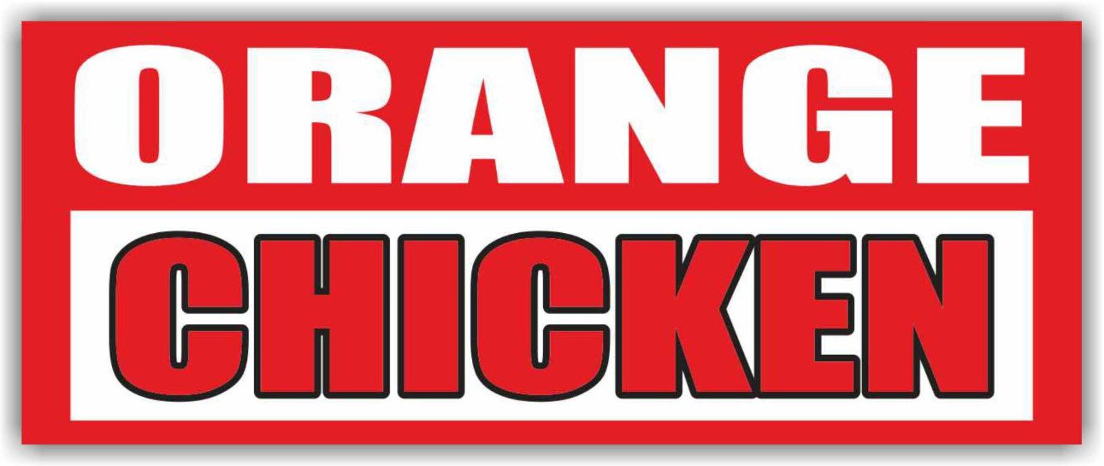 ORANGE CHICKEN Advertising Banner Vinyl Mesh Sign CHINESE FOOD bar buffet