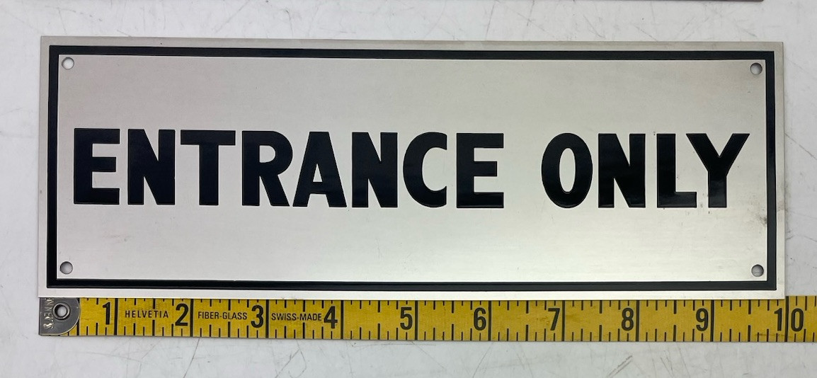ENTRANCE ONLY + EXIT ONLY Metal 10&Prime; x 3.5&Prime; Sign Lot – Street Door Work Signage