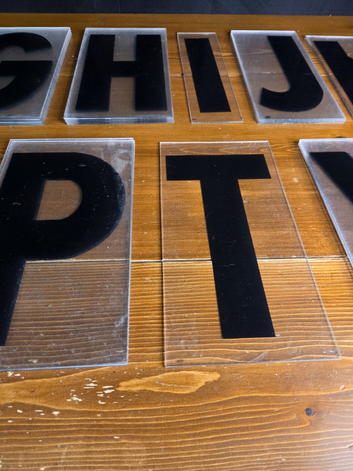 38 Vintage Plastic 9&Prime; Marquee Mixed Letters For Outdoor Sign Black Used