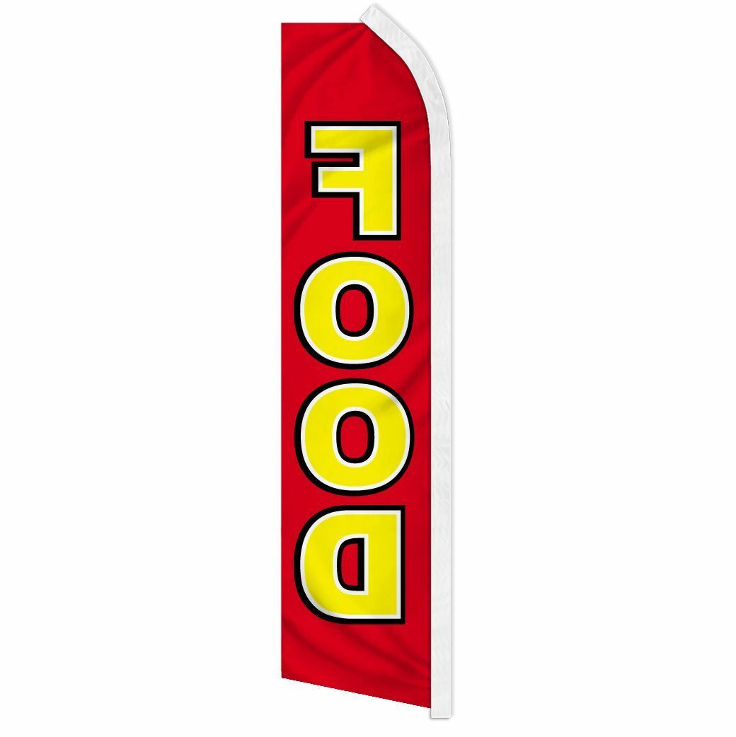« FOOD » advertising super flag swooper banner business sign comida concession