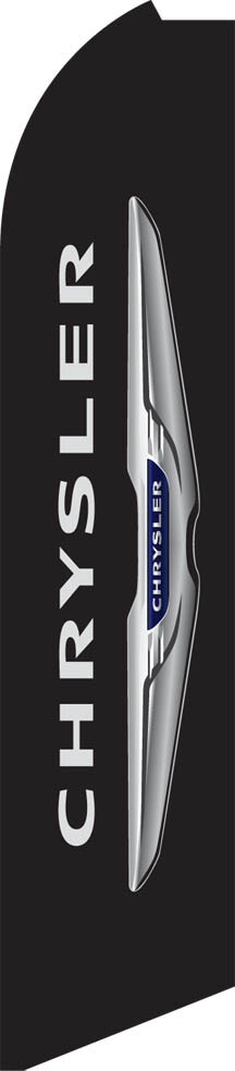 SWOOPER FEATHER FLUTTER FLAG SIGN ADVERTISING CHRYSLER DEALER HALF SLEEVE SUPER