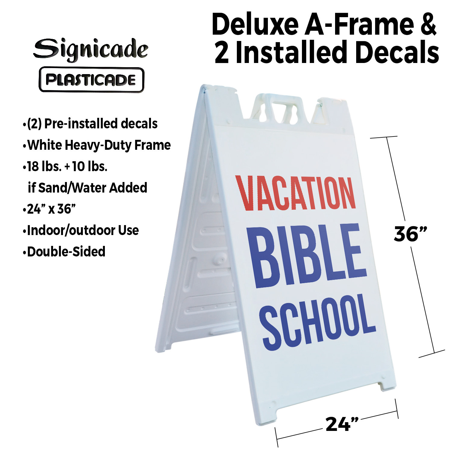 Vacation Bible School Heavy Duty A-Frame Sidewalk Sign Faith Based Community