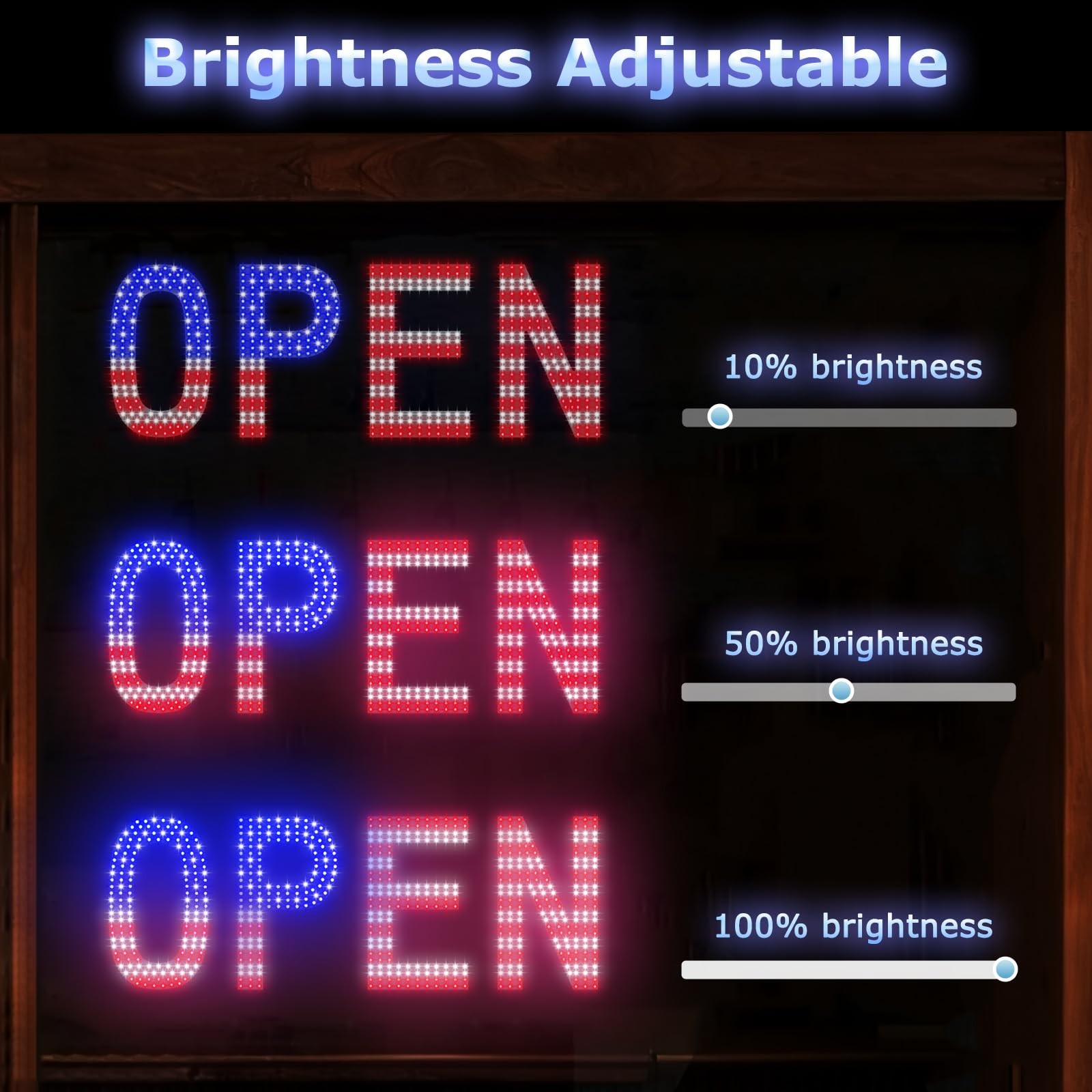 LED Open Signs for Business, exTopGoal 30&Prime;x10&Prime; Large Bright Open Sign with Re…