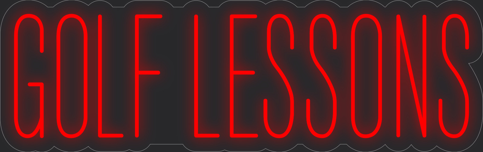 Golf lessons Neon LED Sign Business Wall Decor Lighted Store Sign 36 x 11 in.
