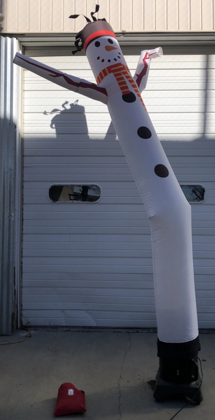 Air Sky Puppet Dancing 1/2HP Blower w/3 Dancer 10&prime; Red & Yellow/Snowman/Ghost