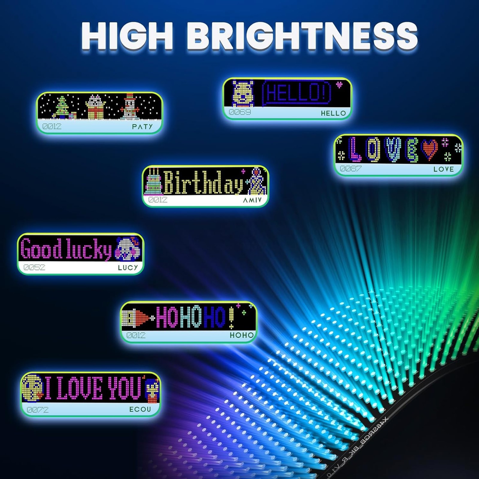 Large Programmable LED Sign 37×8 Inch Indoor Bluetooth Remote Digital Display